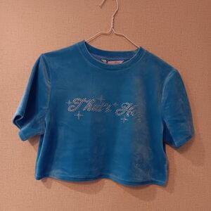 Paris Hilton Blue Short Sleeve Tee Sz S New